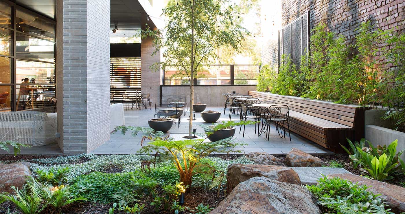 Terrace area at Iglu Melbourne City