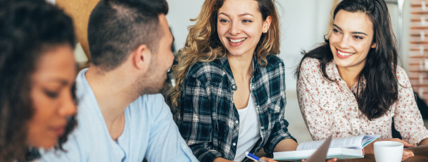 student working together in a group