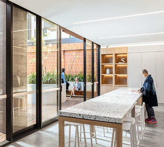 Communal kitchen for U18 students at Iglu Redfern.